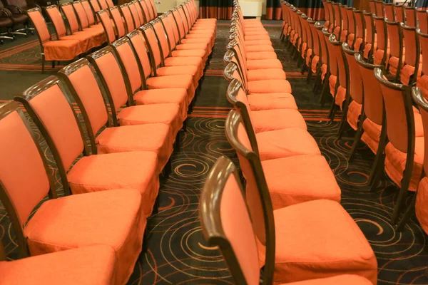 Conference hall or seminar room, row of empty seat in auditorium