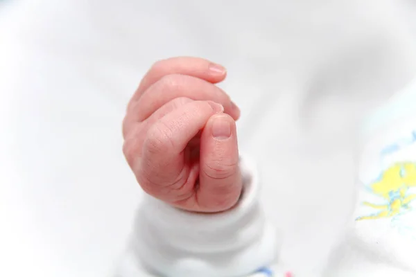 A kis baba férfi keze — Stock Fotó