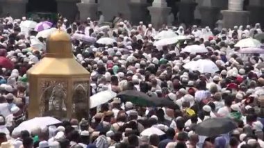 Mekke, Suudi Arabistan, Eylül 2016 - Umre veya Haram cami de hac Mekke gerçekleştirmek için toplanan dünyanın dört bir yanından gelen Müslüman Hacı.