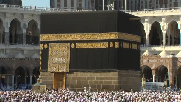 MECCA, SAUDI ARABIA, settembre 2016 - Pellegrini musulmani provenienti da tutto il mondo si sono riuniti per esibirsi Umrah o Hajj alla moschea Haram alla Mecca . — Video Stock