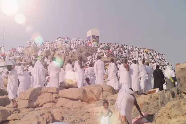 Mecka, Saudiarabien, September 2016., Muslimer på Mount Arafat (o — Stockfoto