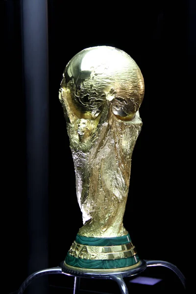 Sarajevo Bosnia Herzegovina March 2014 World Cup Trophy Black Background — Stock Photo, Image