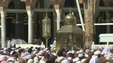 Mekke, Suudi Arabistan, Eylül 2016 - Umre veya Haram cami de hac Mekke gerçekleştirmek için toplanan dünyanın dört bir yanından gelen Müslüman Hacı.