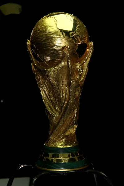 Sarajevo Bosna Hercegovina Březen2014 World Cup Trophy Black Background World — Stock fotografie