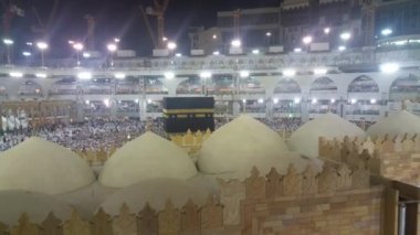 Mekke, Suudi Arabistan, Eylül 2016 - Umre veya Haram cami de hac Mekke gerçekleştirmek için toplanan dünyanın dört bir yanından gelen Müslüman Hacı.