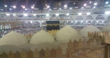 Mekke, Suudi Arabistan, Eylül 2016 - Umre veya Haram cami de hac Mekke gerçekleştirmek için toplanan dünyanın dört bir yanından gelen Müslüman Hacı.