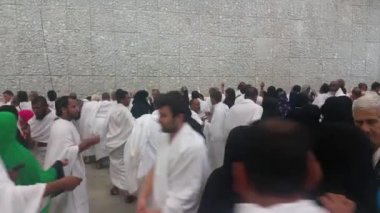 Mekke, Suudi Arabistan, Eylül 2016 - Umre veya Haram cami de hac Mekke gerçekleştirmek için toplanan dünyanın dört bir yanından gelen Müslüman Hacı.