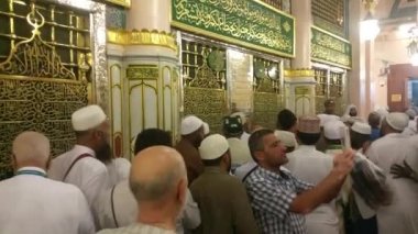 Mekke, Suudi Arabistan, Eylül 2016 - Umre veya Haram cami de hac Mekke gerçekleştirmek için toplanan dünyanın dört bir yanından gelen Müslüman Hacı.