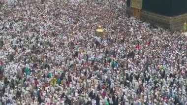 Mekke, Suudi Arabistan, Eylül 2016 - Umre veya Haram cami de hac Mekke gerçekleştirmek için toplanan dünyanın dört bir yanından gelen Müslüman Hacı.