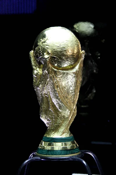 Sarajevo Bosnia Herzegovina March 2014 World Cup Trophy Black Background — Stock Photo, Image