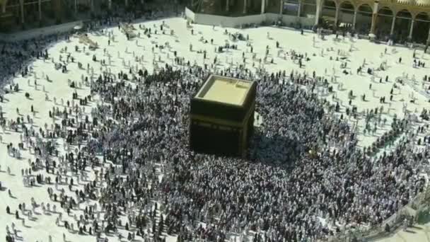 Mecca Saudi Arabia Sseptember 2016 Muslims Mount Arafat Jabal Rahmah — стоковое видео