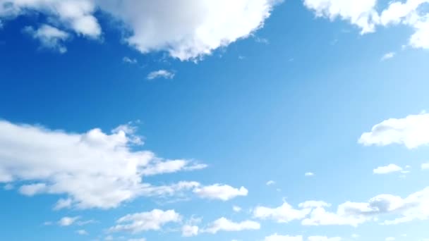 Witte Wolken Met Blauwe Lucht Achtergrond — Stockvideo