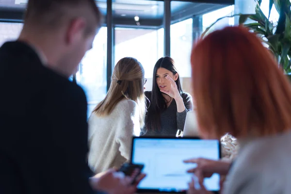 Startup Diversity Teamwork Brainstorming Meeting Concept Business Team Coworkers Sharing — Foto de Stock