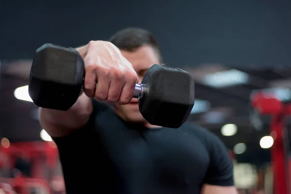 Musculação Núcleo Duro Muscular Atlético Fisiculturista Fitness Modelo Treinamento Braços — Fotografia de Stock