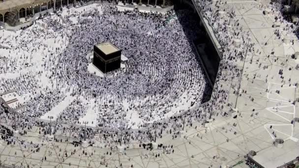 Mecca Saudi Arabia Серпень 2019 Мусульманські Паломники Усього Світу Зібралися — стокове відео