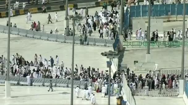 Mecca Saudi Arabia Agosto 2019 Peregrinos Muçulmanos Todo Mundo Reuniram — Vídeo de Stock