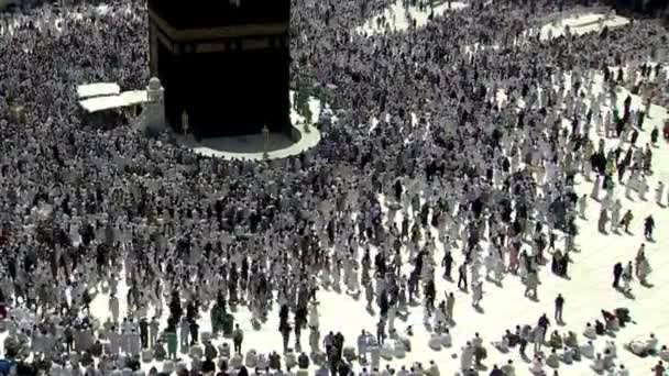 Мекка Сауди Арабия Август 2019 Мусульманские Паломники Мира Собрались Совершения — стоковое видео