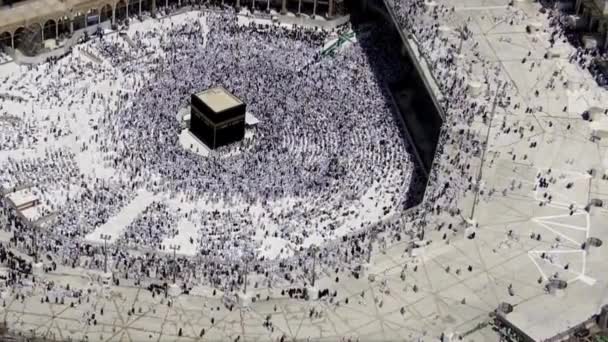 Mecca Saudi Arabia Agosto 2019 Peregrinos Muçulmanos Todo Mundo Reuniram — Vídeo de Stock