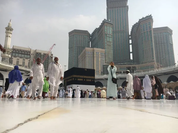 Mecca Saudi Arabia Ağustos 2019 Dünyanın Dört Bir Yanından Müslüman — Stok fotoğraf