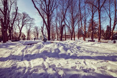Şehir Parkı kar altında