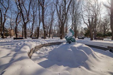 Şehir Parkı kar altında