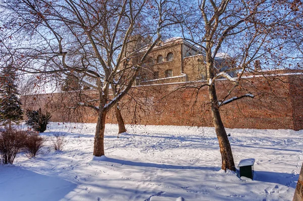 Schnee rund um die Festung — Stockfoto