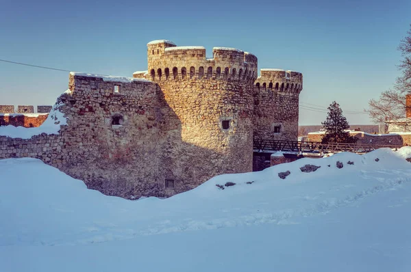 Fortezza sotto la neve — Foto Stock