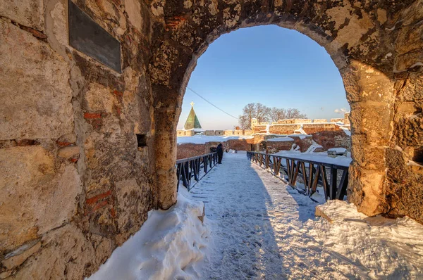 Kışın kapıdan görüntülemek — Stok fotoğraf
