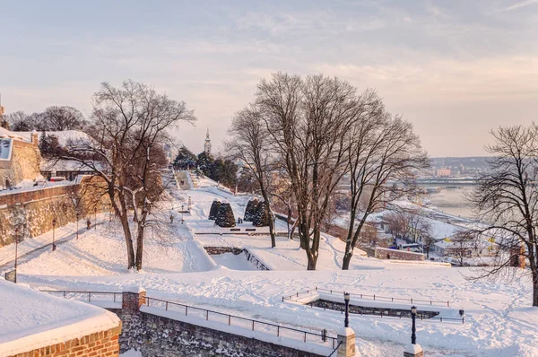 View from the top of the fortress in winter — Stock Photo, Image