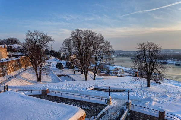 View from the top of the fortress in winter — Stock Photo, Image
