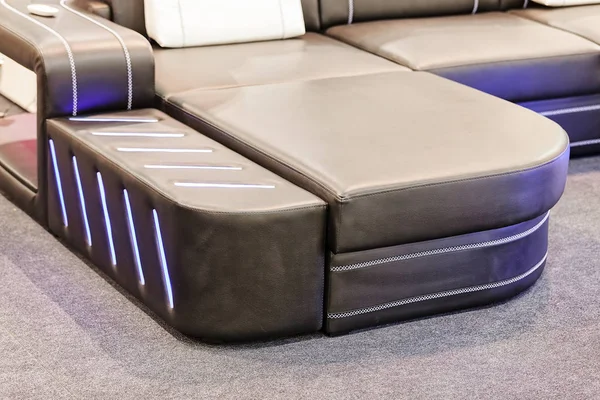 Modernes Sofa Für Das Wohnzimmer Beachten Sie Die Geringe Schärfentiefe — Stockfoto