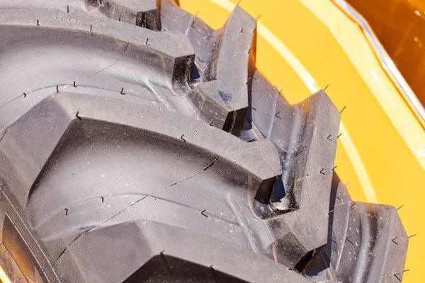 Types Tires Industrial Vehicles Note Shallow Depth Field — Stock Photo, Image