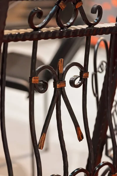 Decorations Made Wrought Iron Note Shallow Depth Field — Stock Photo, Image