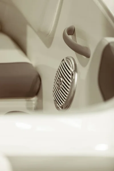 Part Interior Speedboat Note Shallow Depth Field — Stock Photo, Image