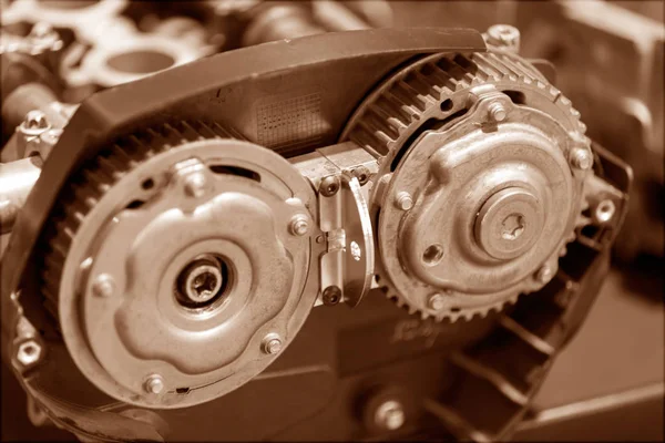 Various Parts Car Mechanics Note Shallow Depth Field — Stock Photo, Image