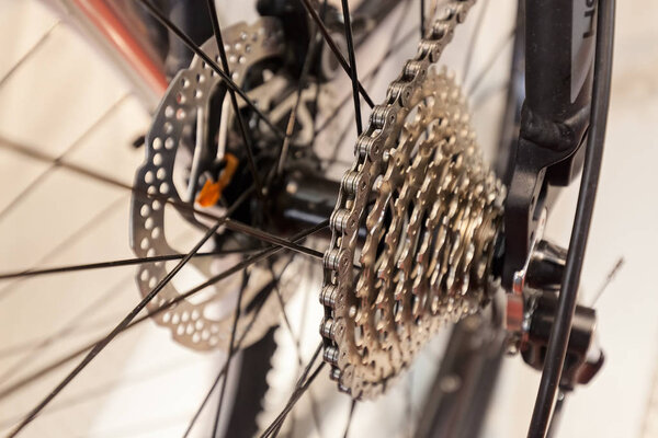 parts for motor vehicles and bicycles, note shallow depth of field