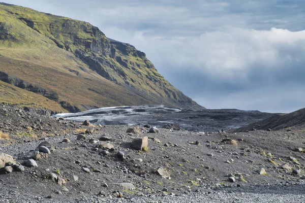 Bela vista da geleira Vatnajokull da trilha, Islândia — Fotografia de Stock