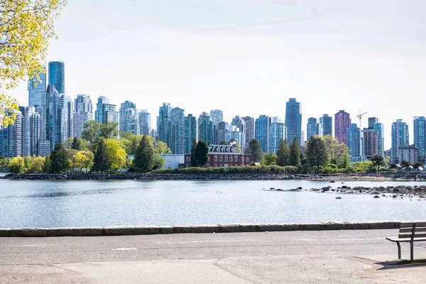 View of Downtown Vancouver from Stanley park — Stock fotografie