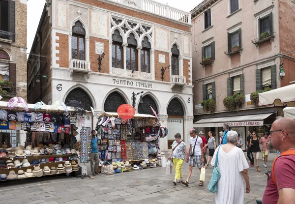 Venecia Italia Junio 2017 Stands Vendedores Forma Venta Rentable Popular — Foto de Stock