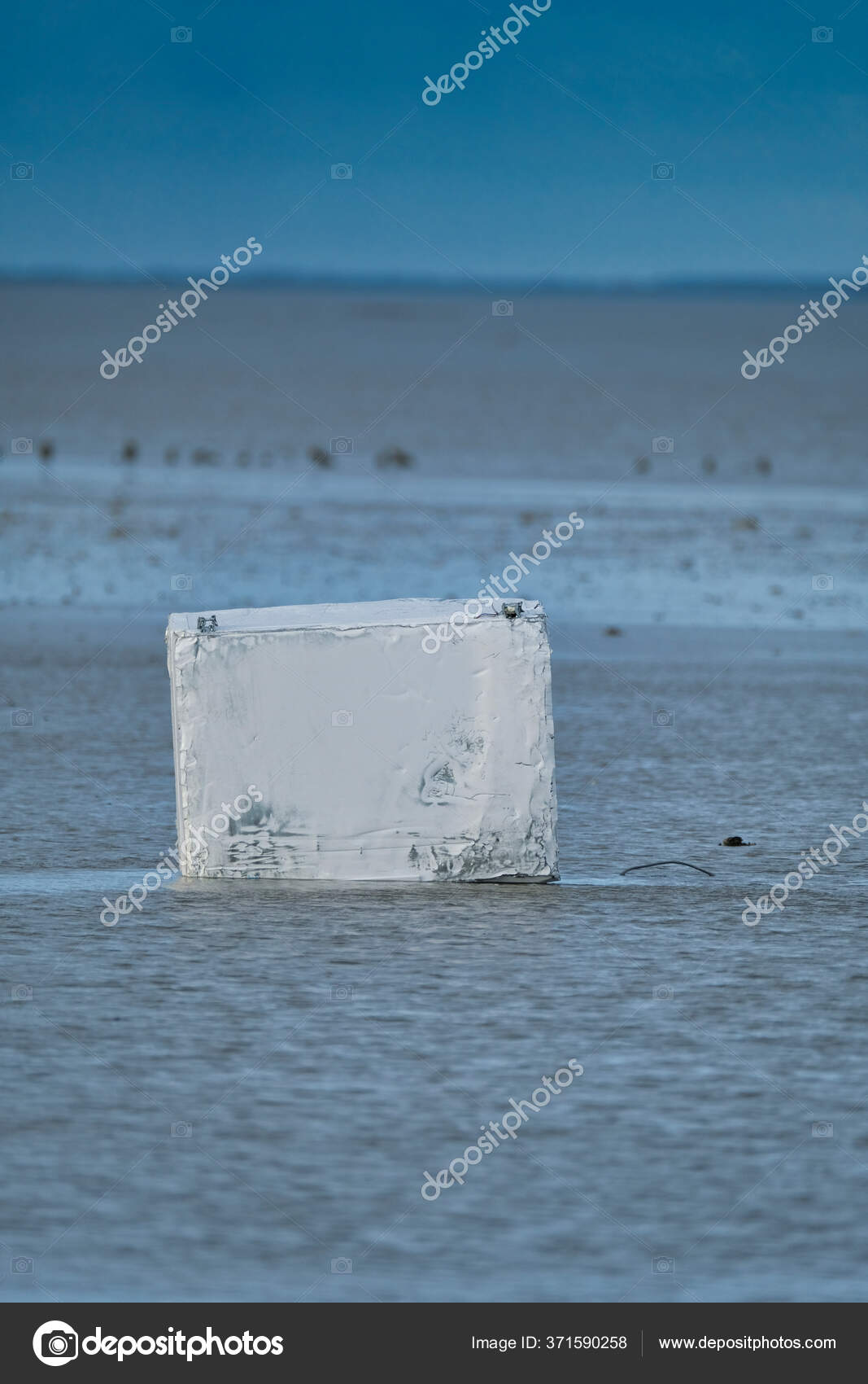 Container Ship Has Lost Cargo Sea Coast Friesland Netherlands
