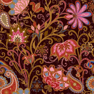 Etnik geleneksel tarzda seamless modeli.