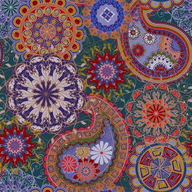 Etnik geleneksel tarzda seamless modeli.