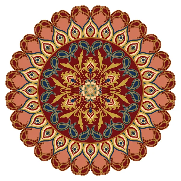 Dekorativa blommor prydnad i öst stil. Mandala. — Stock vektor