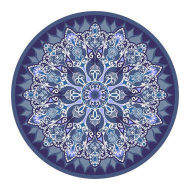 Dekoratif çiçek süsleme Doğu tarzı. Mandala.