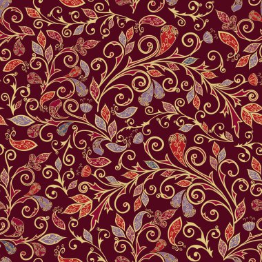 Sebze Dikişsiz Paisley desen.