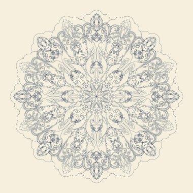 Dekoratif çiçek süsleme Doğu tarzı. Mandala.