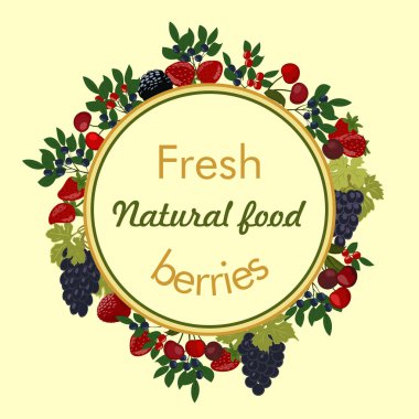 Çilek ve üzüm arka plan.