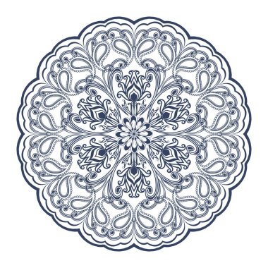 Dekoratif çiçek süsleme Doğu tarzı. Mandala.