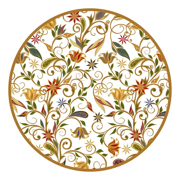 Decoratieve bloemen sieraad in Oost-stijl. Mandala. — Stockvector