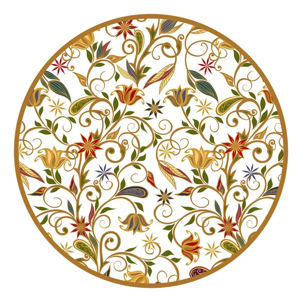 Dekoratif çiçek süsleme Doğu tarzı. Mandala.